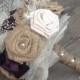 Beautiful bridal bouquets with handmade silk and burlap flowers
