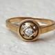 Antique Diamond 14k Gold Vintage Estate Engagement, Promise, or Fashion Ring Size 6.5 Art Nouveau to Art Deco Era