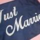 Just Married Nautical Wedding Flag for Honeymoon Made to Order