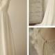 H1534 simple illusion lace back chiffon beach flowy wedding dress