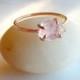 Raw Rose Quartz Ring, Rough Pink Stone Ring, Quartz Crystal Rose Gold, Natural Gemstone Nugget Ring Made To Order Size 4 through Size 10