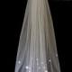 Bridal Veil, Classic Veil, Ballet Veil, Waltz Veil, Delicate Embroidered Edge, Ribbon Roses Veil, Made-to-Order Veil, Bespoke Veil