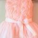 Blush Pink  Flower Girl Dress -Coral Toddler Dress-Tutu  Blush Pink BirthDay-Girl Dress-Pink Lace Girl Dresses