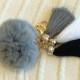 Fashion Fluffy Imitation Rabbit Fur Pom Pom, Fur Pom Ball Bag Charms, Pom Pom Ball Keychain