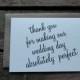 Vendor or Wedding Party Thank You Cards with Envelopes / Chic / Elegant/ Classic Stationery / Set of 10