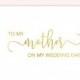 To My Mother on my Wedding Day Card - Wedding Card - Day of Wedding Cards - Mother Wedding Card - Mother Wedding Day Card (CH-9YM)