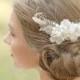 Wedding Hair accessories, Wedding hair piece, Bridal hair comb, Rustic, Burlap wedding, Lace, Wedding hair comb, wedding headpieces