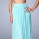 Straps Appliques Blue Two-piece Chiffon A-line Floor Length Zipper Sleeveless Ruched
