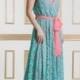 Stunning Evening Dress Occasion Turquoise Lace Wedding Dress Long Bridesmaid.