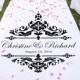 Damask Wedding Stencil for aisle runners WW928 31" wide X 31" tall