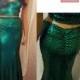 Mermaid Maxi Skirt Set, Green Mermaid Scale Skirt Set, Green Maxi Dress, Trumpet Skirt & Top, Beautiful Skirt Set, Sexy Maxi Skirt, Costume