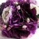 Bridal Bouquet - Silk Bouquet - Faux Bouquet - Artificial Bouquet - Purple/Lavender/PinkBouquet