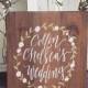 Personalized Wedding Sign with Floral Wreath, Wedding Keepsake Gift, Rustic Wooden Wedding Sign, Rustic Wedding Decor 