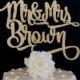 Custom Name Mr and Mrs Wedding Cake Topper