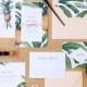 Maya Wedding Invitation & Correspondence Set / tropical pineapple and banana leaf accents / Sample Set