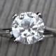 Moissanite Twig Engagement Ring: White, Yellow or Rose Gold; 2ct Forever Brilliant™