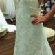 Sexy plunging halter empire lace sheath wedding dress