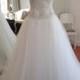 H1532 Fairy silvery beading embroidery white tulle wedding dress