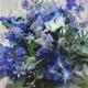 Blue Texas Wildflower Bridal Bouquet