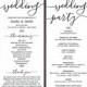 Wedding Program Template, Printable Wedding Program, Wedding Program Printable, Ceremony Printable Template, PDF Instant Download, Editable