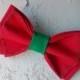christmas bow tie men's red bowtie green decor design xmas baby boys gift toddler red green tie holiday necktie christmas kids party bowties