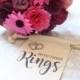 With these rings Ring bearer drawstring bag alternative to ring bearer pillow to hold rings for bride and groom.  Wedding ring bag / storage