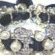 NAVY BLUE  Bridal Bracelet  Pearl - Swarovski pearls and rhinestone /  Bridal Bracelet ,Weddings  Rinestone, Crystal,pearl