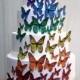 Edible Butterflies Wedding Cake Topper, Rainbow Edible Butterflies, Set of 48 DIY Cake Decor, Edible Cake Decorations, Cupcake Toppers