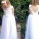 V-neck Flower girl dress - WHITE & WHITE-OFF, Wedding Junior Bridesmaid, First Communion For Children Toddler Kids Teen Girls, V-back dress