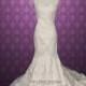 Vintage Inspired Strapless Sweetheart Lace Mermaid Wedding Gown 