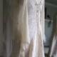 Renaissance Faery Tale Champagne Lace Wedding Gown, Renn sleeve, Boho wedding dress, Vintage lace Wedding gown, Plus Size Lace Dress