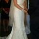Elegant strapless lace sheath wedding bridal dresses