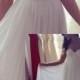 Ethereal flowy chiffon boho beach wedding dress