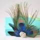 Peacock Feather Sparkling Rhinestones Bridal Wedding Hair Clip Hair Accessory