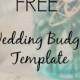 Get Your Dream Wedding With This FREE Budget Template