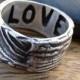 Sterling Silver Wood Grain Ring. Rustic Faux Bois Wedding Ring. OOAK Handmade Wedding Rings. Birch Bark Ring. Twig Ring