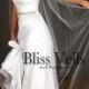 Long Veil, Plain Edge Wedding Veil, Floor Length Veil, 1 Layer Bridal Veil