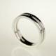 Black Diamond Engagement ring. 14k White Gold. Women Wedding Jewelry Gift. 14k Gold and Diamonds Engagement Ring for Women. RS-1060