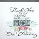 Thank you for capturing our wedding, card for wedding photographer, thank you from newlyweds wedding party gift ideas
