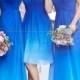 Sorella Vita Blue Ombre Bridesmaid Dress Style 8404OM