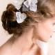 Hair Pins Iris Flower - Bridal Pins - Wedding Pins - Flower Pins - Bridal Hair Accessory - Wedding Hair Accessory