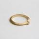 18 karat gold Dainty ewer 18k gold solid thin wedding band ring, tiny seal unique Signet Ring, Disrupted, custom size, Berman Designers