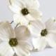 White Dogwood Hair Pins, Bridal White Hair Flowers, Hair Pins, Flowers Set