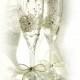 Wedding Glasses, Hand Painted Wedding Glasses, Toasting Glasses, Champagne Flutes, set of 2