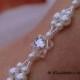 Barefoot Sandal - Simply Elegant  White Pearls and Silver Beads. Wedding shoes, Bridal Shoes, Beach Wedding Barefoot Sandals, Pearl Sandals