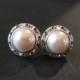 Swarovski Cream Pearl Studs/Cream Pearl Earrings/Bridesmaid Earrings/ Swarovski Studs/Pearl Jewelry/Pink Pearl Studs/White Pearl Studs