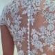 Gorgeous illusion sheer lace back a line wedding dress 2016