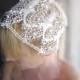 Roaring 20's beaded lace Juliet Cap Veil -- pearl beaded embellished gatsby 1920's glamour wedding bridal veil boho velo vintage
