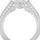 Vintage Forever One Moissanite & Diamond Ring, Floral Leaf, Filigree, Moissanite engagement rings, solitaire, pave, diamonds