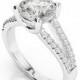 1 Carat Forever One Moissanite & Diamond Split Shank Ring 14k, 18k or Platinum Hollywood & Highland, Jewelers, Beverly Hills